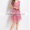 New style crumple shell 3d flower splicing dresses for woman