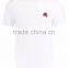MGOO Latest Blank Organic Cotton T Shirts Mens White Fitness T Shirt Embroidered With Flora