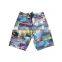 mens drawstring beach pants with crazy pattern