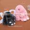 Rex Keychain play dead rabbit cute doll pendant key bag Pom Pom toy doll car keychain
