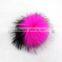 Myfur Multicolors Raccoon Fur Pom Poms With Black Tips Real Large Fur Bobbles