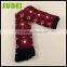 Warm Christmas stockings,Their five fingers wool mixed high boots socks
