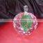 high quality quality crystal Pink colour apple model for wedding gift