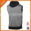 2016 Guangzhou SHULIQI 65%Cotton 35%Polyester Embroidered Cheap Custom Mens Sleeveless Hoodie