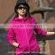 Red Fashion OEM women sport custom military fleece jacket with hood