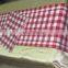 100% cotton red checked Christmas table runner/table cloth