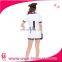 White Adult Police Cop Uniform Fancy Dress Costume Cosplay Wholesale Sexy Tube Policewoman Costumes