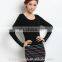 new fashion o neck long sleeve bodycon women slim sweater dresses