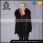 Real raccoon fur hooded parka with detachable lining and black shell