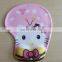 Custom hello kitty silicone rest wrist mouse pad for promotion