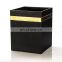 New Style Black Hotel leather square waste Bin