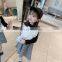 Children's clothing ins2020 autumn girl houndstooth long-sleeved skirt + vest girl baby dress