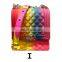 Rainbow Graffiti Lingge Bag Women PVC candy purse Chain Shoulder Messenger Bag Female girl Handbag Bags