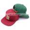 custom 6 panel snapback hats with cork logo wholesale
