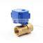 12v 24v 110v 220v stainless steel brass 2 two way electric motorized ball valve BSP NPT ball valve motorized