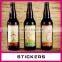 2015 high quality New Design 3M Custom Logo Printing Wine Adhesive Bottle Lable