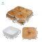 Ceramic Snack Serving Tray 4-Compartment Bamboo Serving Platter With Bamboo Lid and Pallets for Food,Snacks,Condiments