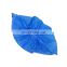 Disposable Medical Overshoes Blue Plastic Boot Covers With Elastic