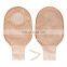 two piece drainable ostomy pouch colostomy bag with clamp closure
