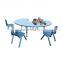 Used kindergarten furniture children plastic half moon table and chairs