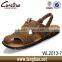 2015 leather man sandal high quality rubber outsole