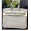 Nile Crocodile Platinum 25 Matte Pure Water Dyed Crocodile Leather Bag European And American Fashion Women's Handbag Handbag Wax Line Half Hand Sewing