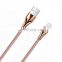 Hot Selling  Zinc Alloy Denim USB Cord Cable Chargeing Usb Data Cable Lightening Cable For Iph/ Type C/Android
