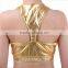 Sexy Jazz Dance Costumes, Metallic Nylon/Spandex Crop Tops