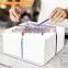 Wholesale Cheap Gift Cake Box Packages Custom Logo Print Cardboard Paper Packaging Birthday Wedding Cake Box with window