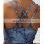 New Wholesale Printing Straps Sexy Sports Yoga Bra Ladies Wear Anti-Bacterial Ribbed Beauty Back Gym Fitness Bra Top For Women