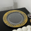 13 Inch Clear Round Charger Plastic Plates Gold Border Wedding Decoration Charger Plates For Wedding Party Table Decoration