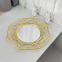 Wholesale Luxury Rose Gold Colored Plastic Mirrored Fruit Pink Charger Plates For Wedding Christmas