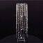 Custom Modern Tall Wedding Table Centerpieces Candelabra Crystal Glass Candelabra Flower Stand