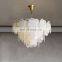 Nordic Decorative Alabaster Pendant Light LED Brass Gold Hanging Lighting Chandelier