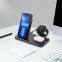 Foldable Super Thin wireless charging 5W-15W 3-in-1 Strong Magnetic charger for phone earphone smart watch