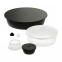 Black Round Pipe Plastic Blind Blanking Hole Insert Plug Screw Cover Cap