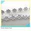 Rhinestone Trimming For Clothing Sew on Plastic Material Silver Flower 10 Yards 1 Card