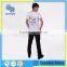 10027 Fashion style Hand Made 100% Cotton Jersey White/Black Barber T-shirt