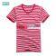 custom wholesale v neck stripe t shirt