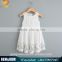 2016 new design summer girls white cotton dress high quality wedding dress flower girls dress