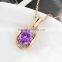 Dreamlike style women jewelry amethyst wedding gold necklace designs