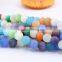 CE1030 Matte Colored Cat's Eye Beads,Cats Eye Stone Beads,Dull Polished Frosted Multicolor Cat's Eye Stone Beads Strands