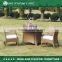 Plastic Rattan Round Dining Table with Marbel Top