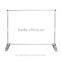 silver color step and repeat backdrop banner stands