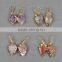 Wholesale fashion raw crystal quartz arrowhead earrings micro pave plated earrings new model