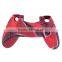 Cool Camouflage Soft Silicone Cover Case Skin For Sony Playstation 4 Dualshock 4 Controller PS4 Console Decals Red
