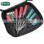 9pcs colorful transparent handle screwdriver set crossed and slotted screwdriver
