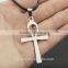 Fashion Men Women's Egypt mysterious symbol Stainless Steel Ankh Pendant Necklace Amulet Gift