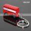 3D Mini Bus Shaped Customized Printing Promotional Souvenir Double-deck London Bus Keychain