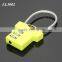 RANDOM Mix Colors Green T-shirt Shaped Three Coded Lock Blank Metal Zinc Alloy Steel Wire Combination 3 Digitals Padlock